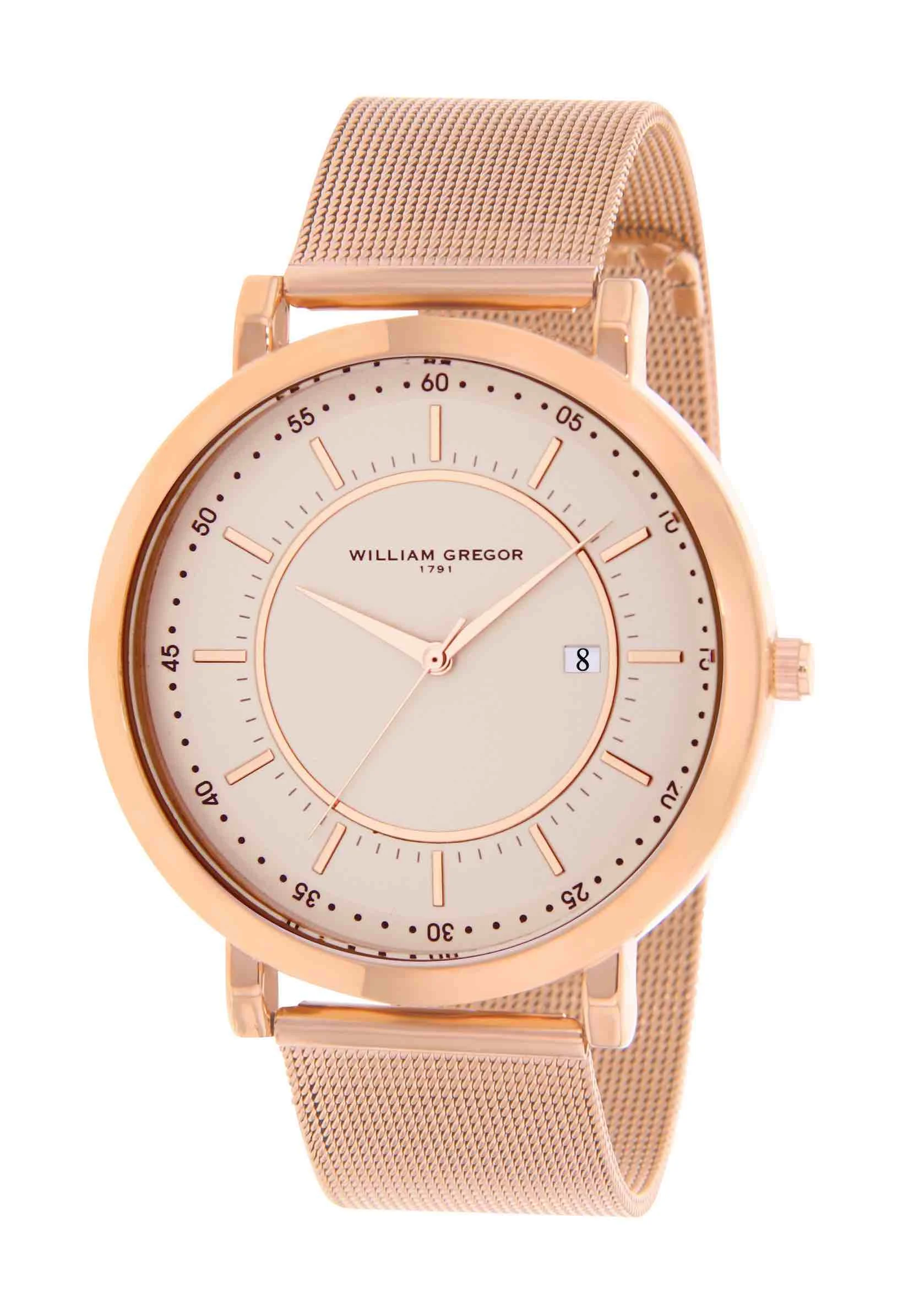 william_gregor_montre_bwg10023g_801.jpg | Bracelet or rose - Boitier or rose - Cadran blanc