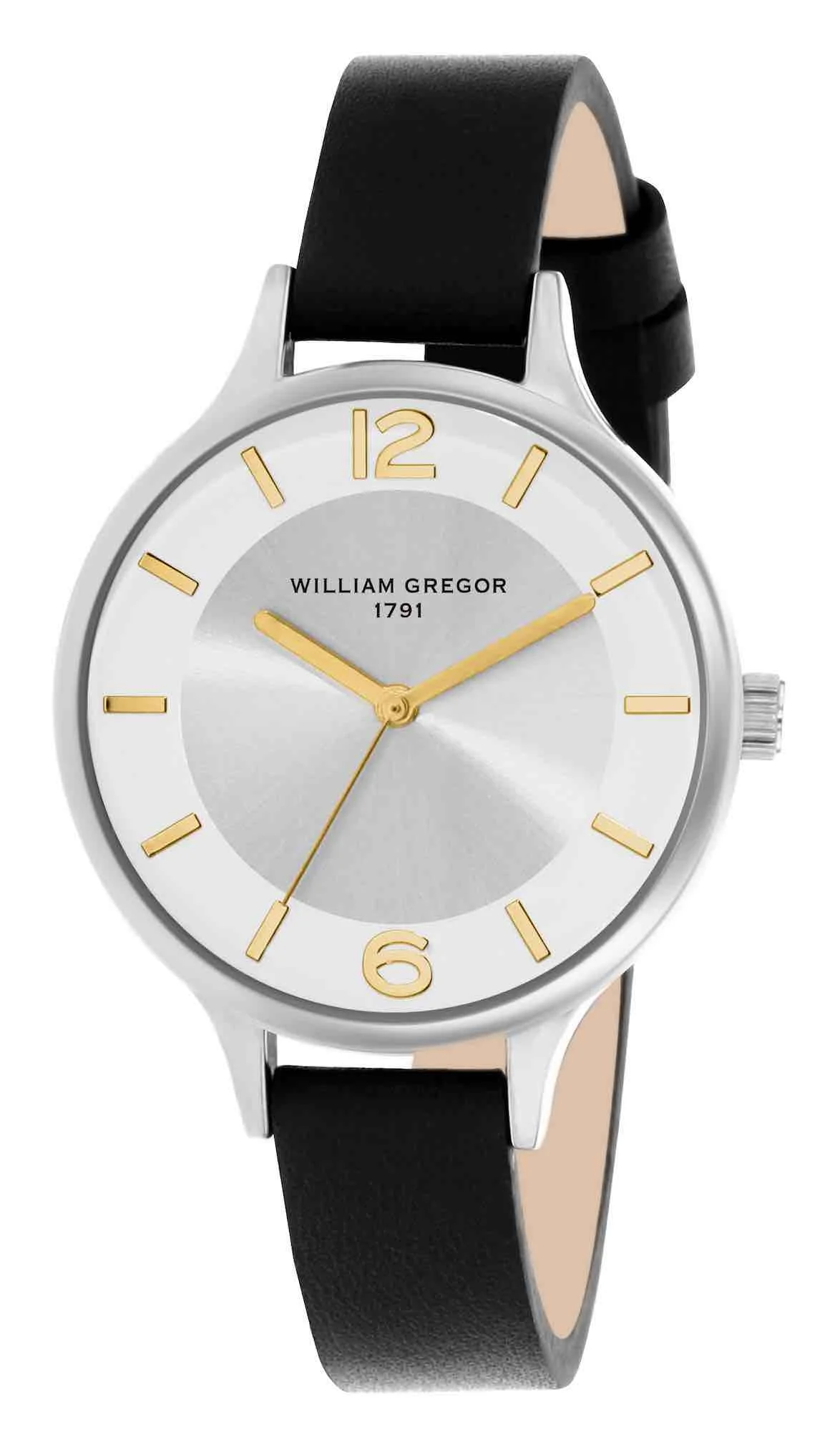 william_gregor_montre_bwg30022_204.jpg | Bracelet noir - Boitier argent - Cadran argent