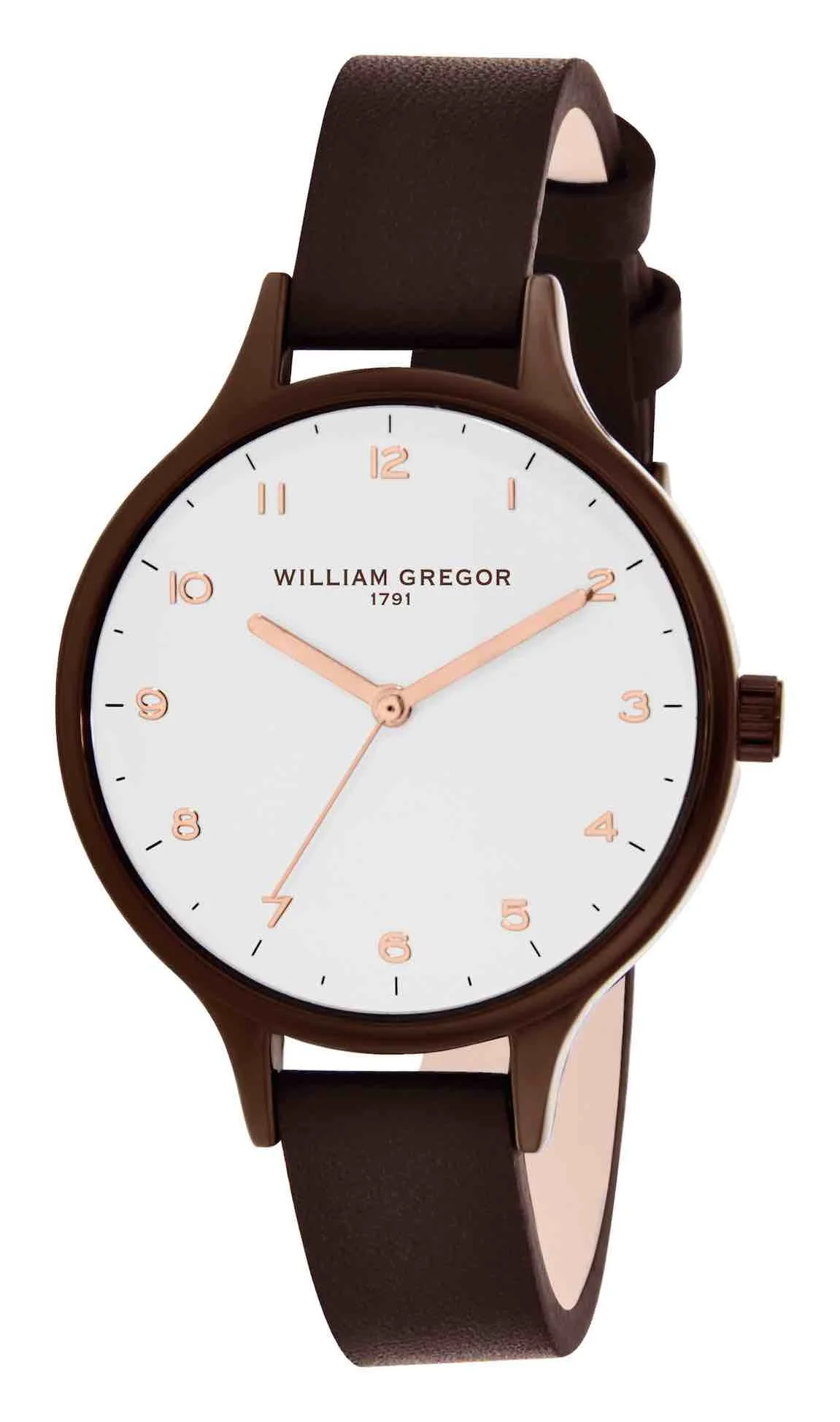 william_gregor_montre_bwg30052g_505.jpg | Bracelet marron - Boitier marron - Cadran blanc