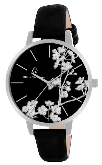 femme_montre_olivia_westwood_bow10002_210.jpg | Argent/Noir/Fleur Argentee