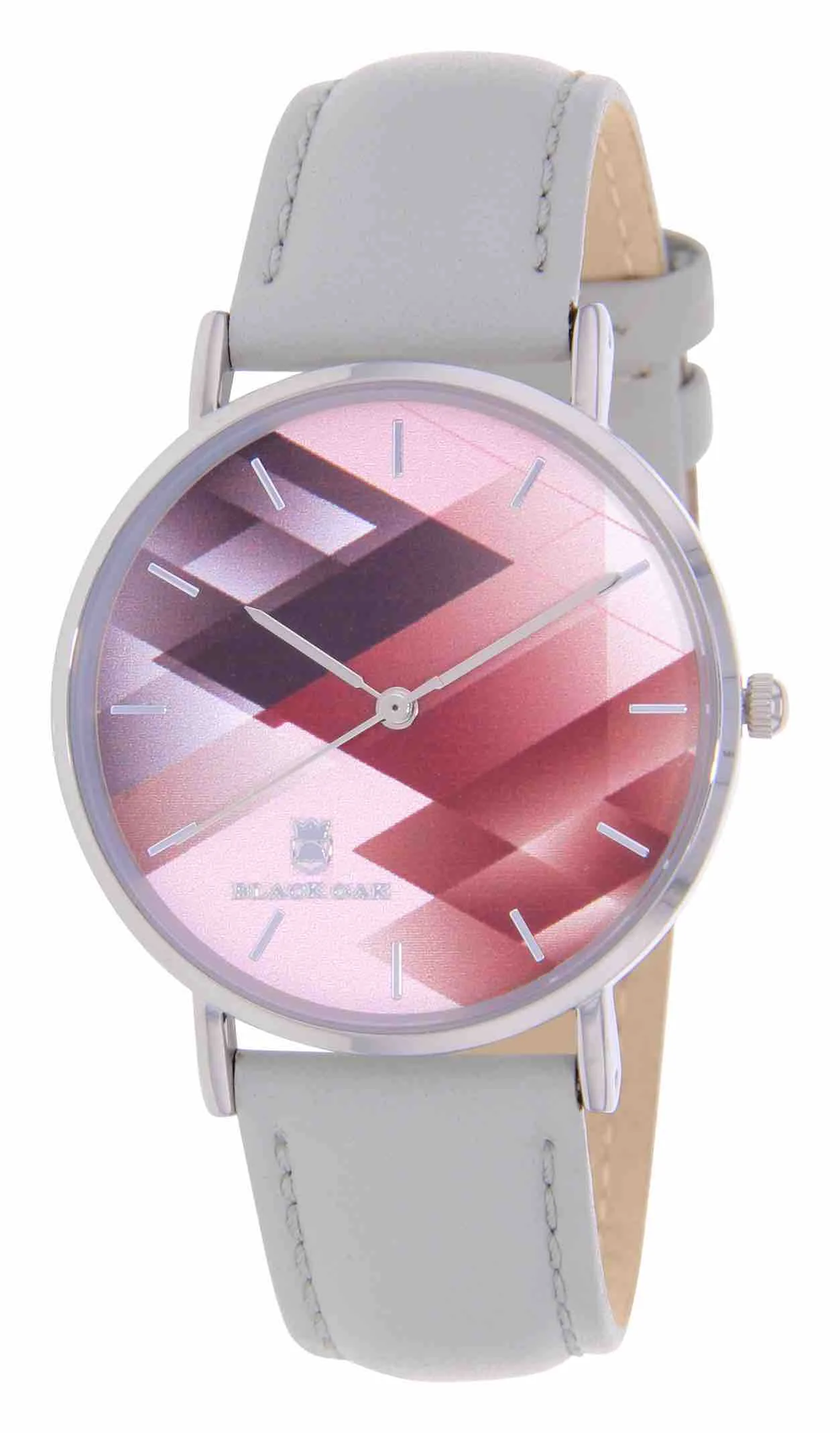 montre_blackoak_bx40002_20 | Bracelet gris - Boitier argent - Cadran violet