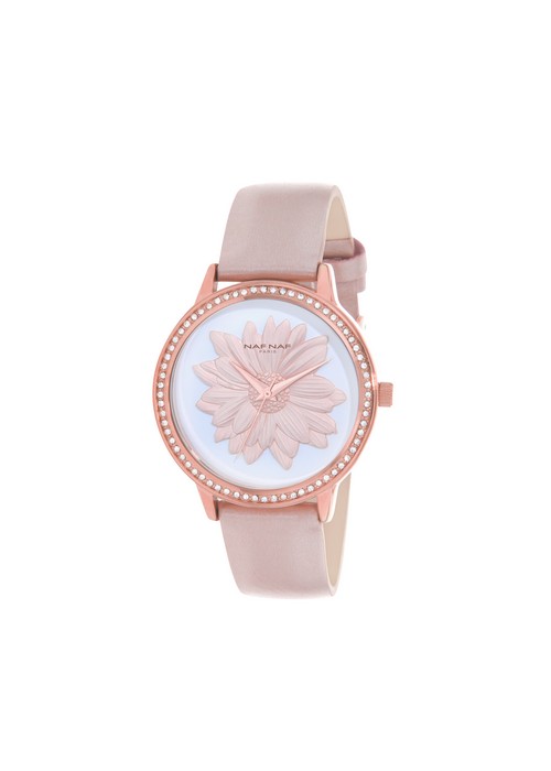 Montre Naf Naf Femme - Fleur Beige 3D | Montre Homme et Femme |  MontrerMoi.com
