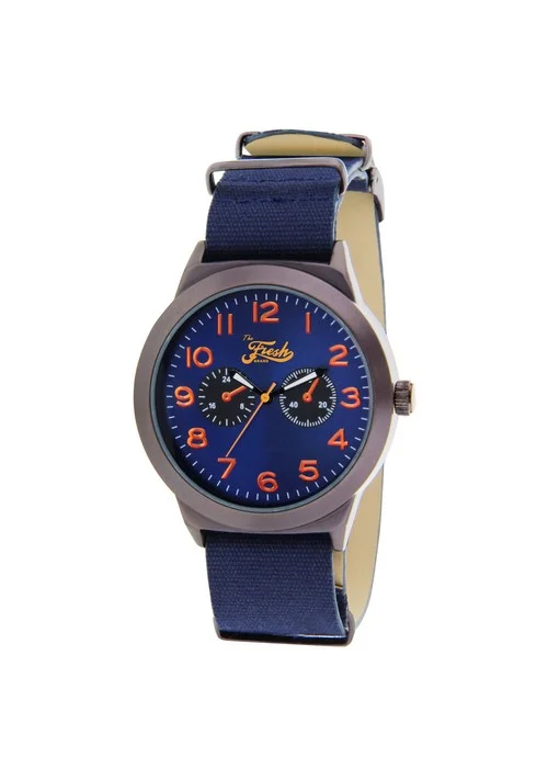 the_fresh_brand_montre_BFR50157_908.jpg Bracelet bleu - Boitier metal - Cadran bleu