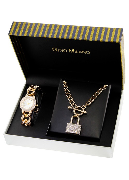 Montre Gino Milano femme - Coffret avec collier | Montre Homme et Femme |  MontrerMoi.com