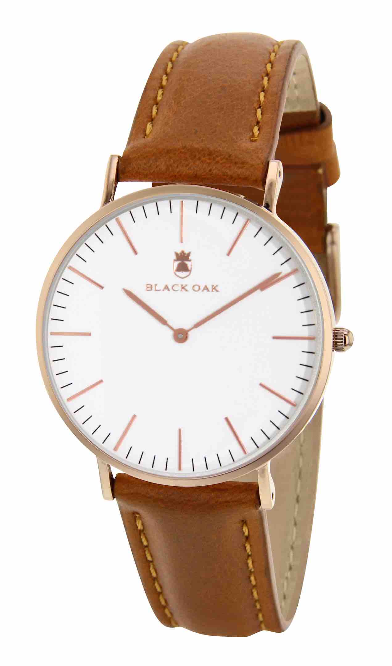 Black oak montre homme bracelet cuir marron claire BX5790R-130