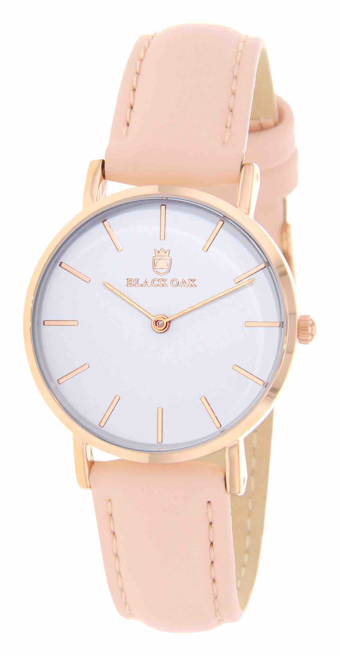 Black oak montre homme BX42002R-812 | Bracelet or rose - Boitier or rose - Cadran blanc