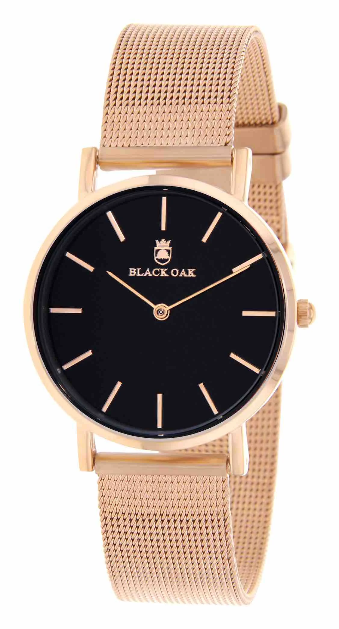 Black oak montre homme acier BX42004R-803 | Bracelet or rose - Boitier or rose - Cadran noir