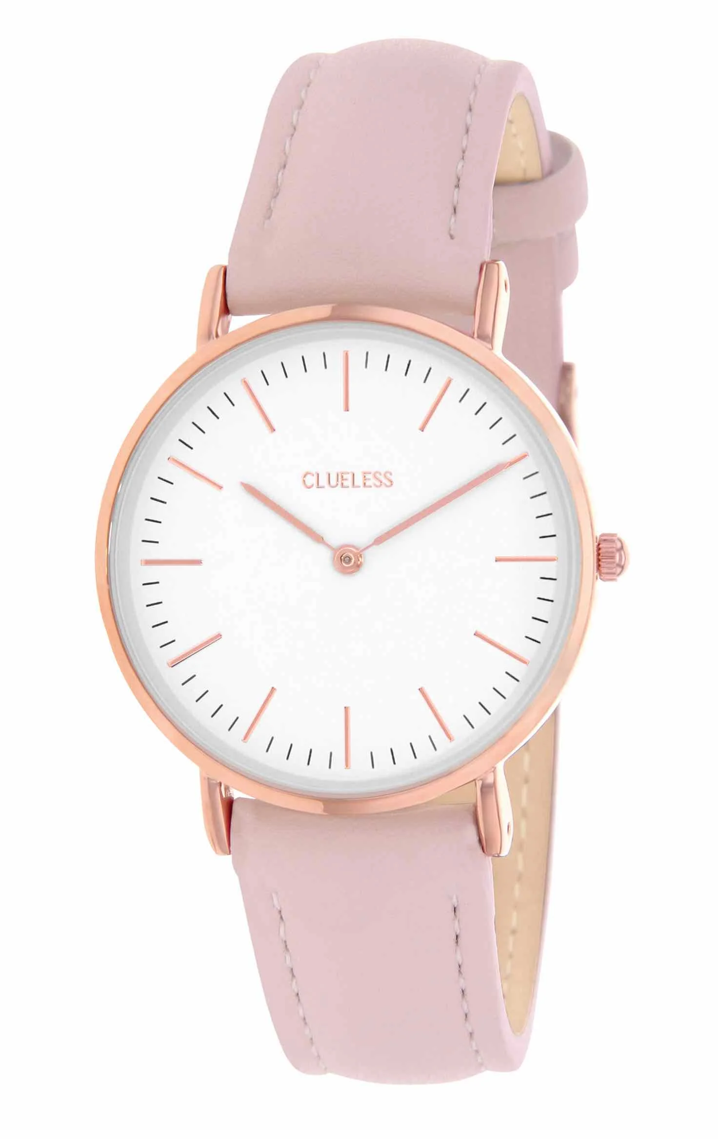 Clueless montre femme or rose BCL10072-809 | Bracelet pink - Boitier or rose - Cadran blanc
