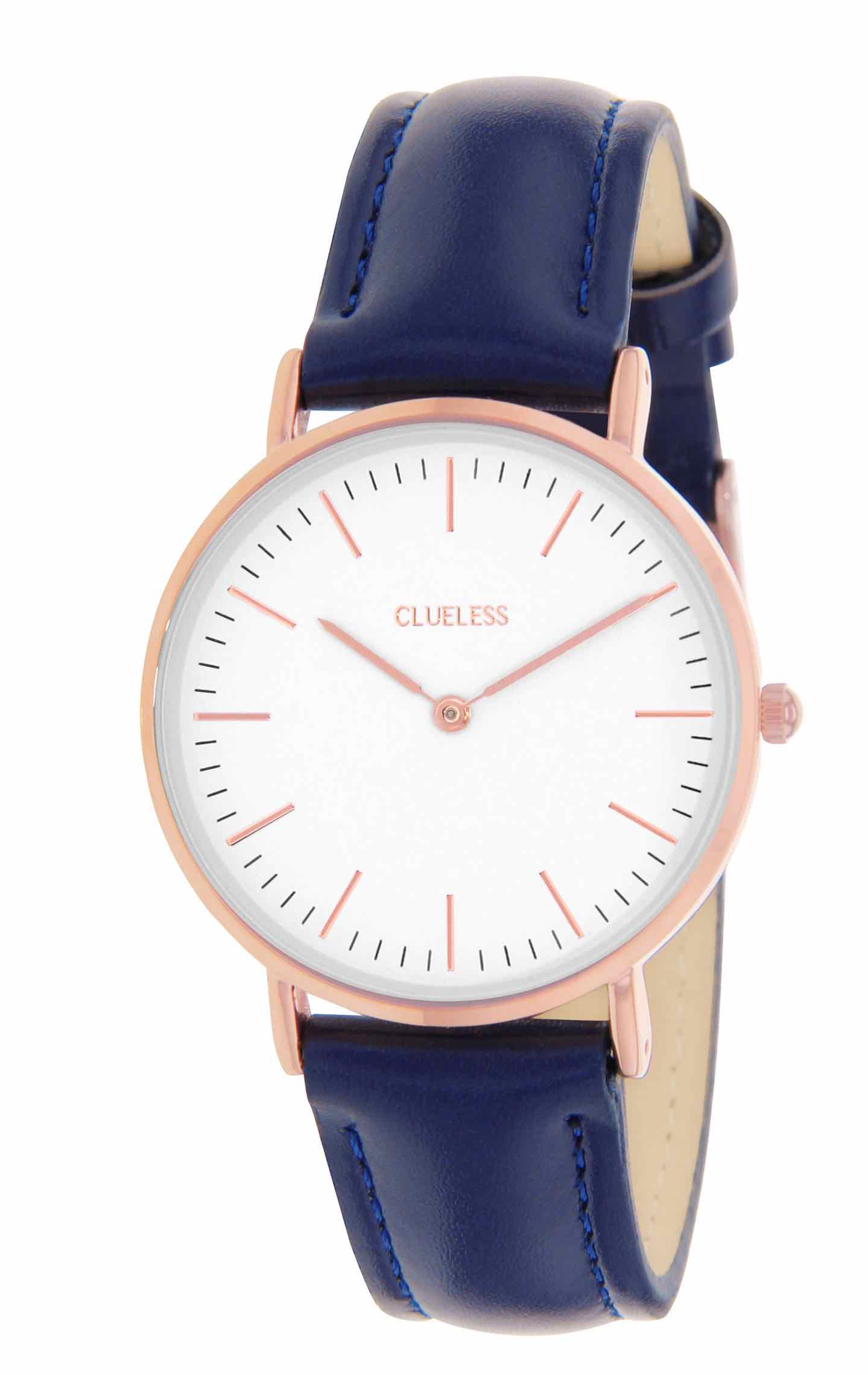 Clueless_Montre_bcl10072_803.jpg | Bracelet marin - Boitier or rose - Cadran blanc