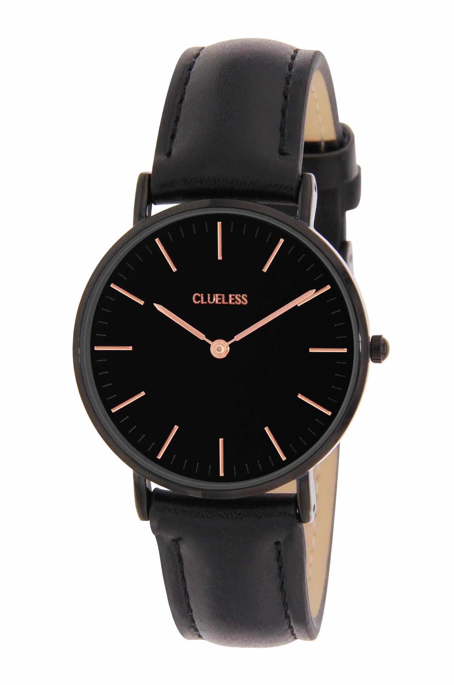 Clueless montre femme tous noir BCL10072-900 | Bracelet noir - Boitier noir - Cadran noir