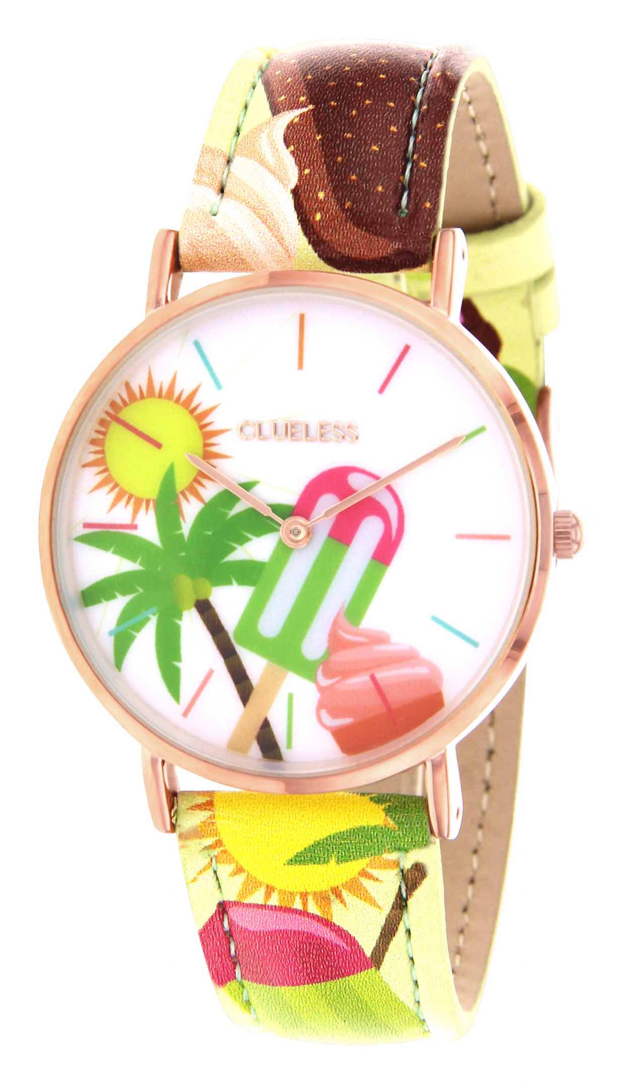 Montre femme clueless candy BCL10031-033 | Bracelet multicolor - Boitier or rose - Cadran multicolor - 4