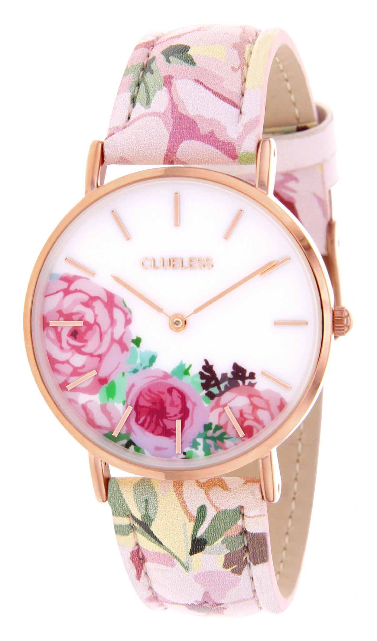 montre clueless femme or rose BCL10031-026 | Bracelet rose - Boitier or rose - Cadran blanc