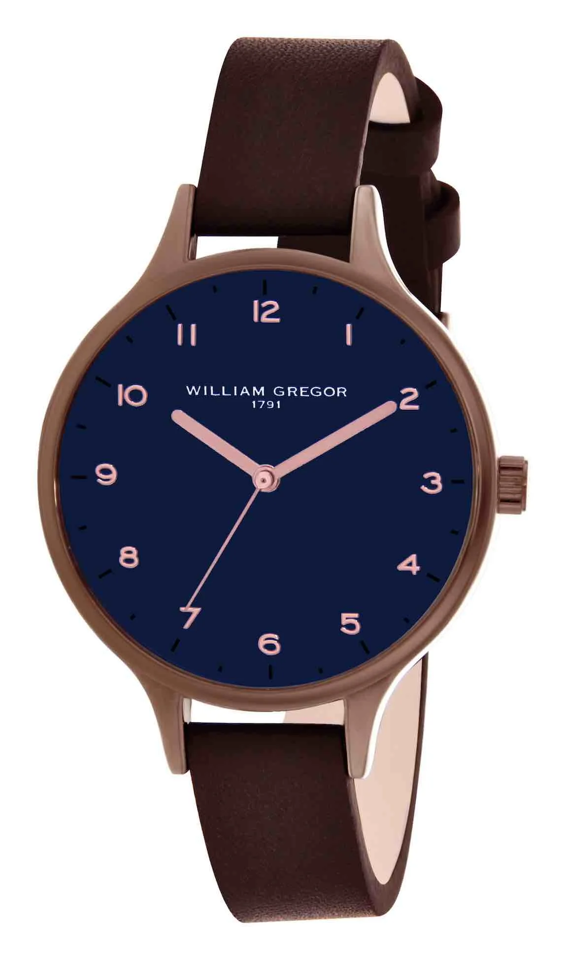 BWG0000-024 | Bracelet marron - Boitier marron - Cadran bleu