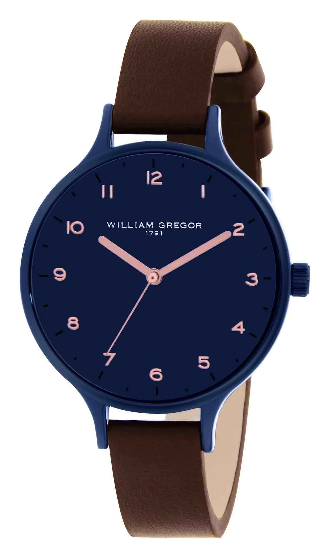 BWG0000-305 | Bracelet marron - Boitier bleu - Cadran bleu
