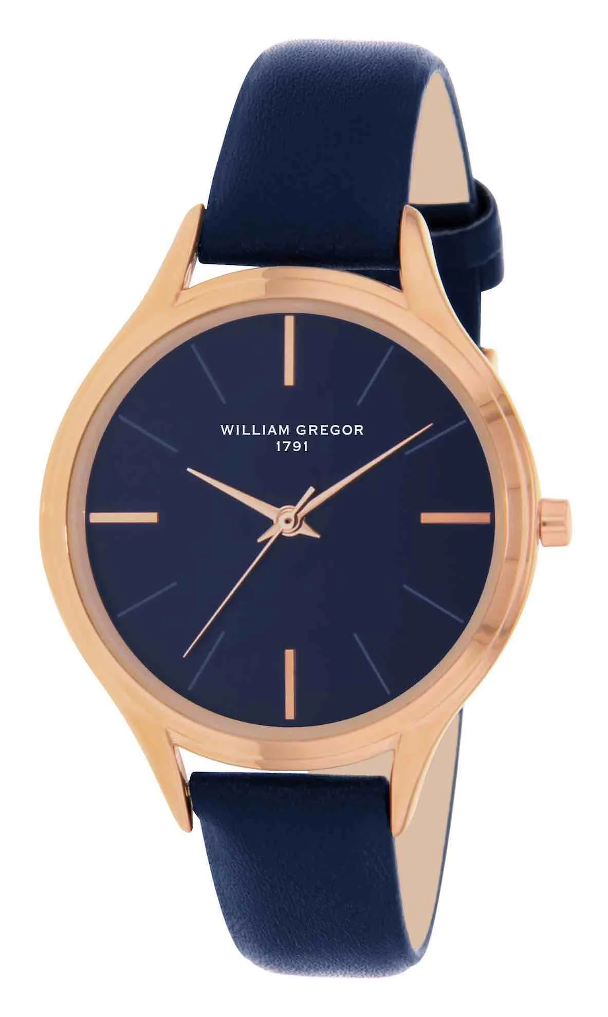 BWG0000-007 | Bracelet bleu - Boitier or rose - Cadran bleu