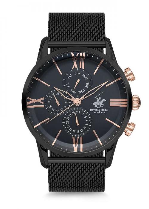 Beverly Hills Polo Club Montre Homme | Bracelet Acier Inoxydable -  Mouvement: Miyota Multifonction | BBH2112 | Montre Homme et Femme |  MontrerMoi.com