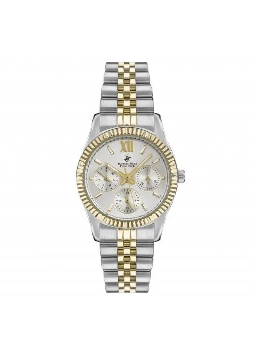Boss montre femme Flawless cadran argent et bracelet doré