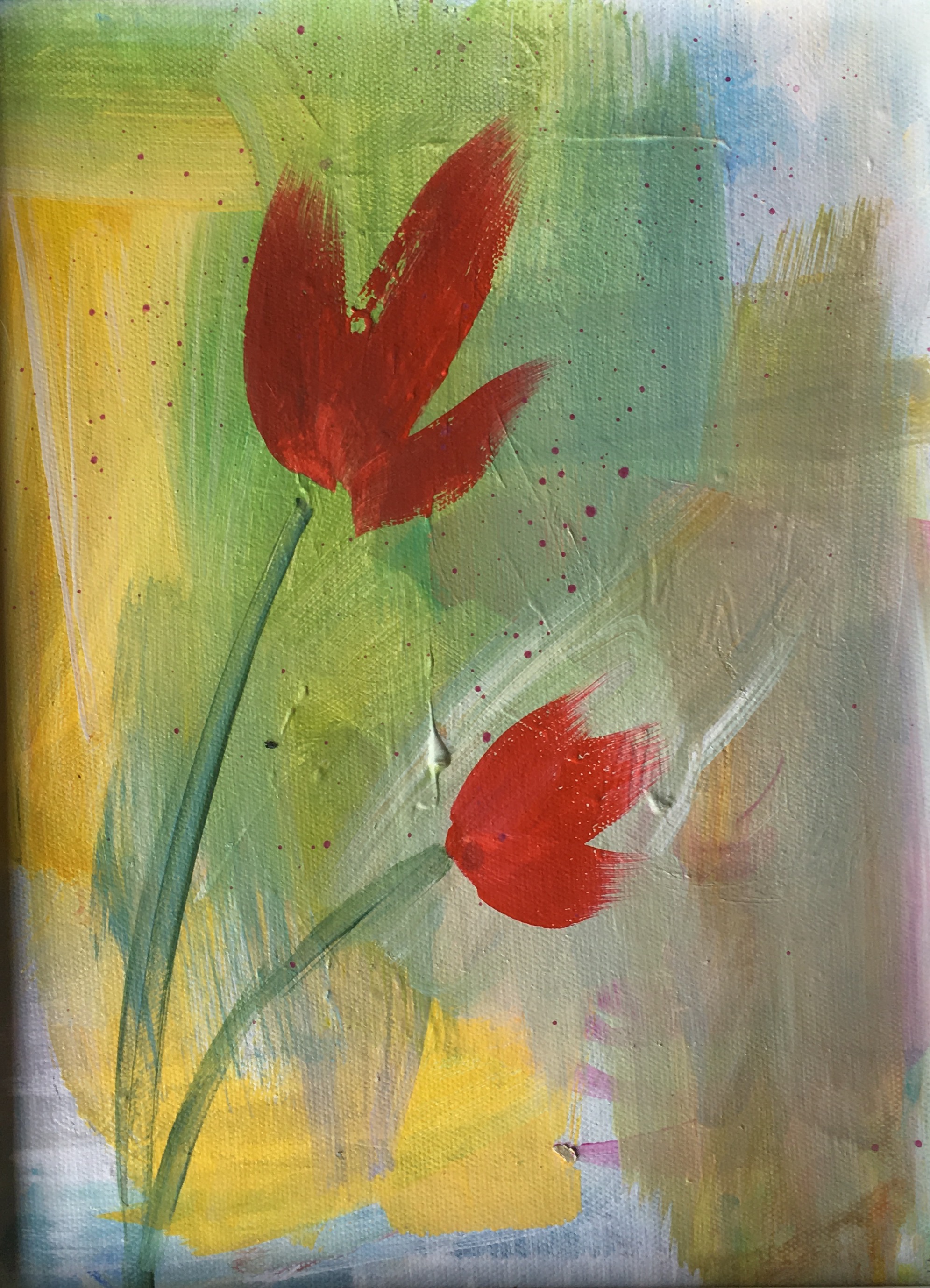 Intentions , 9x12, acrylic on canvas, Original is available for sale & currently installed In-Vent Salon, Fredericksburg, VA