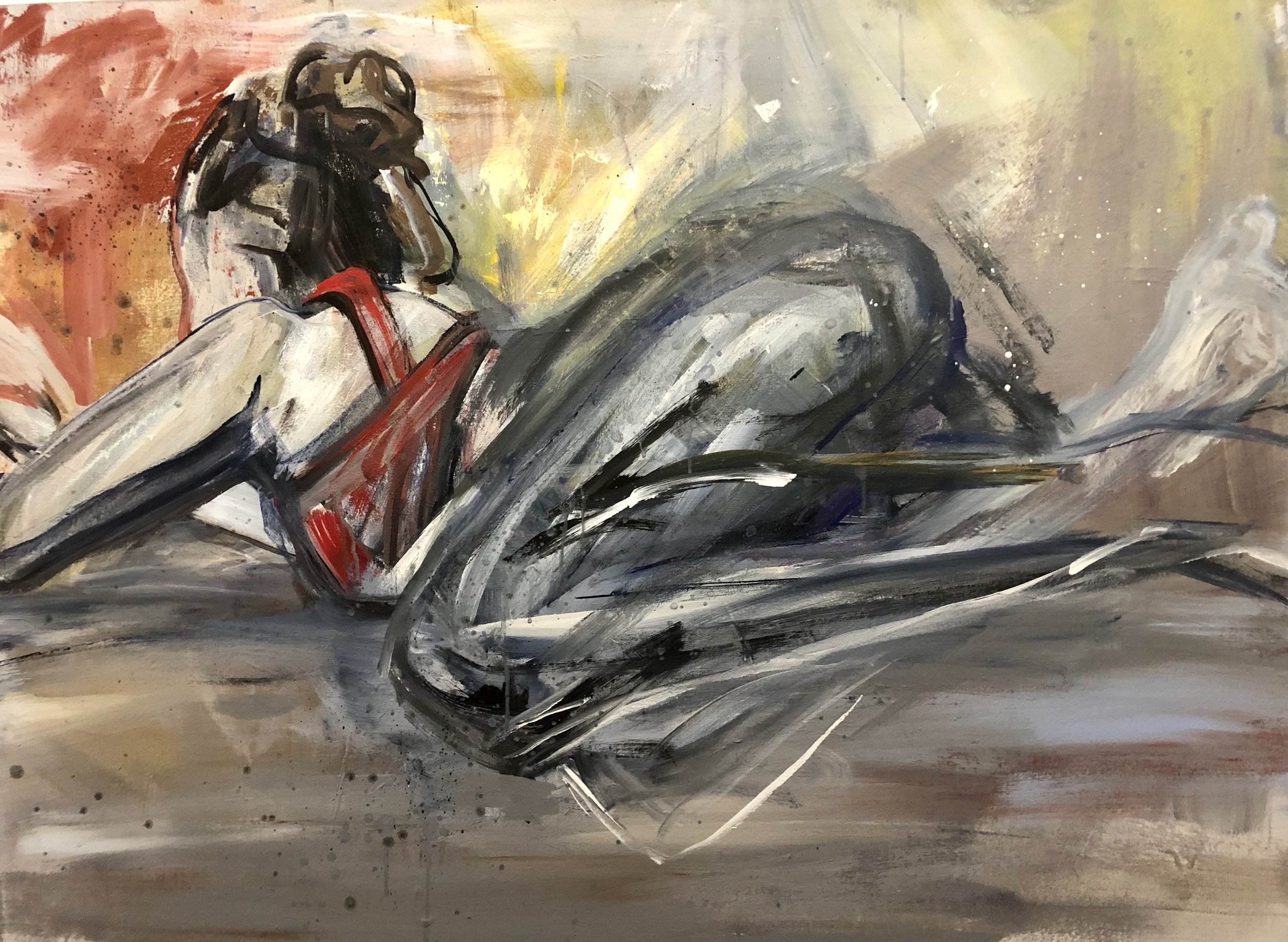 Forward Thinking, painting, MGStoutart, contemporary art, figurative painting