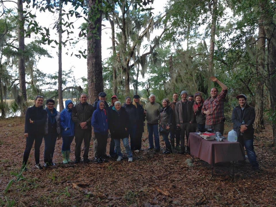 Some mushroom hunters eating freshly picked Oyster mushrooms! 
