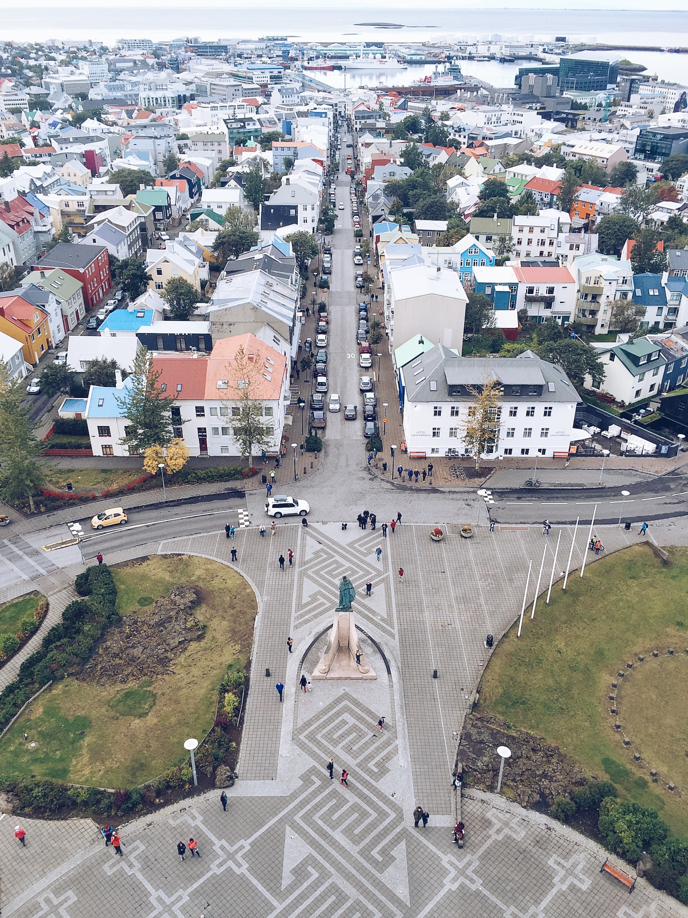 The view from the top of Hallgrímskirkja