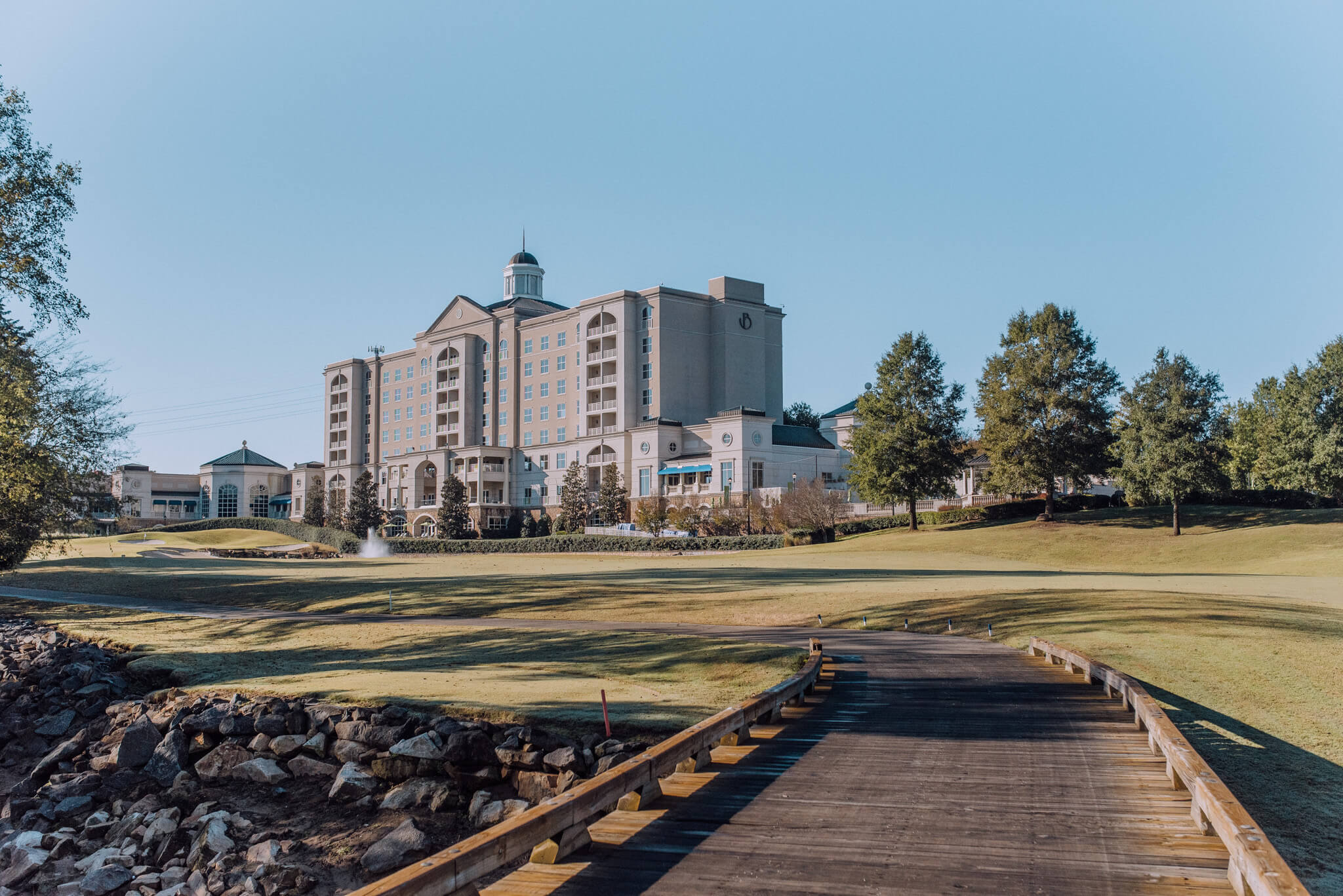 Impeccably maintained and spacious hotel grounds