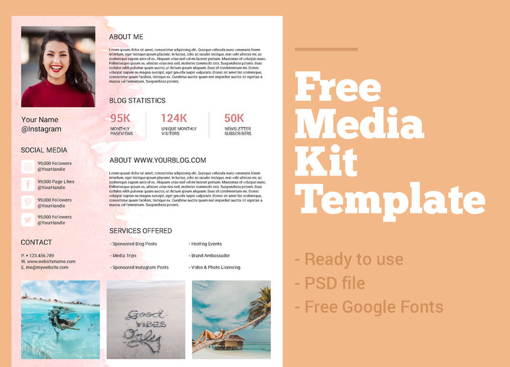 What Is A Media Kit Step By Step Guide On How To Create One A Free Designer Template This Life Of Travel