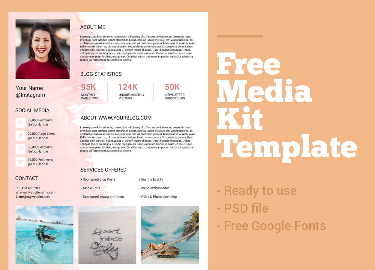 Media Kit Psd Template