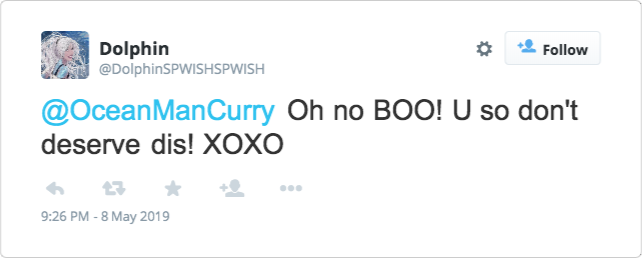 Dolphin’s reply via Twitter