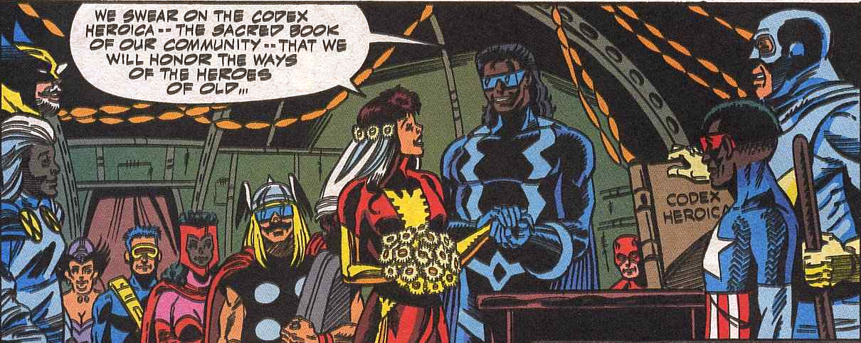 Though I think that’s Tom DeFalco as Thor in the middle there...