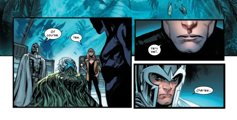 From House of X #6 by Jonathan Hickman, Pepe Larraz, Marte Gracia and Clayton Cowles