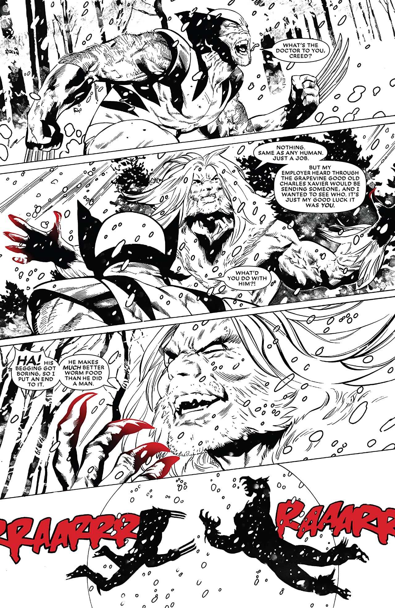 White & Blood #2 Black Wolverine 