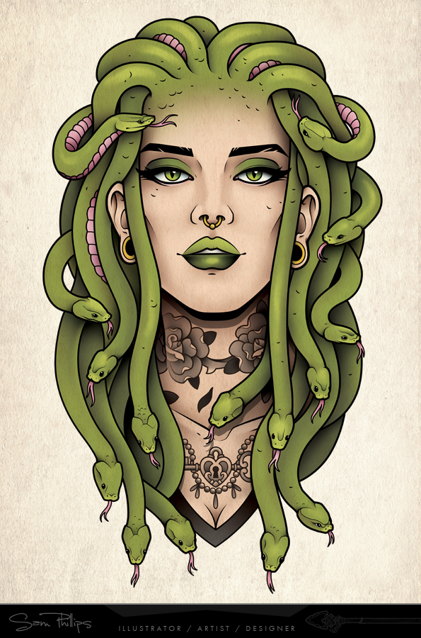 Medusa Head Tattoo. 