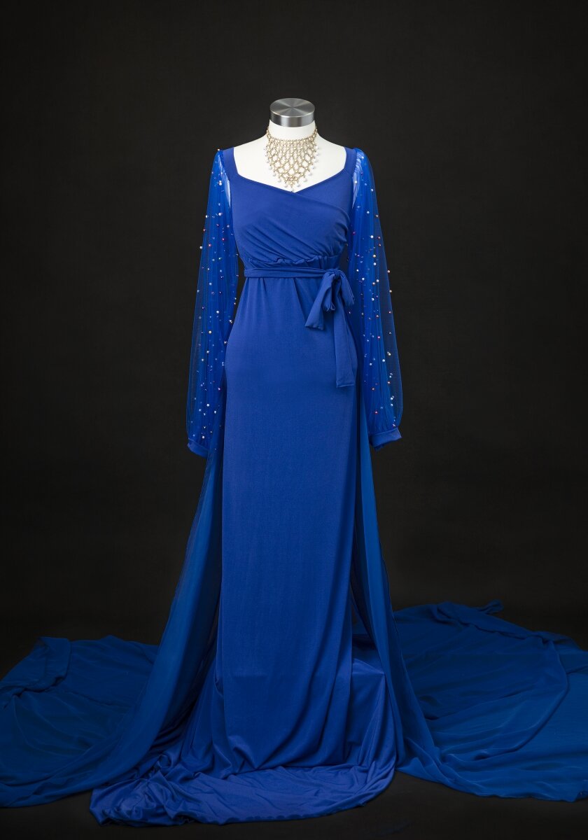 A03 - Blue Maternity Dress, Size M/L