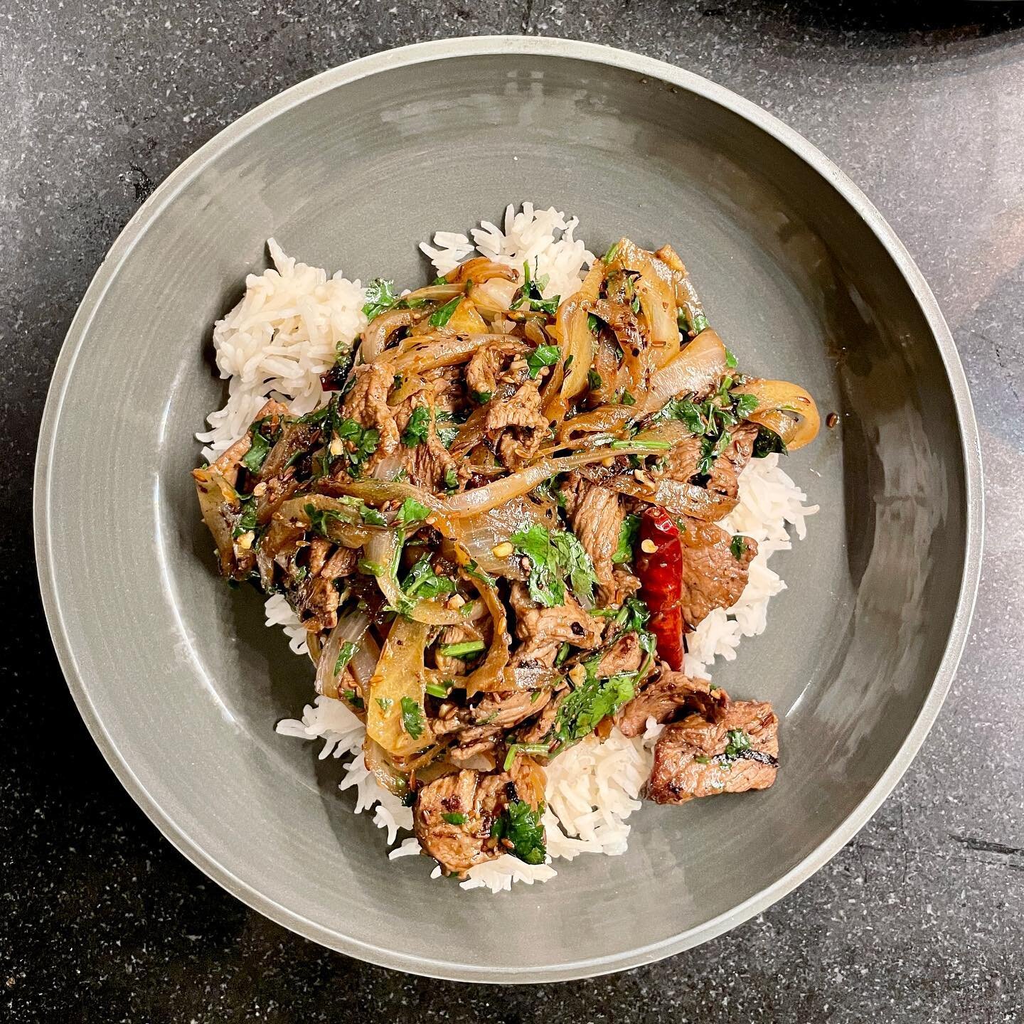 If you&rsquo;re looking for an adrenaline rush while you cook, this recipe for a spicy stir-fried cumin beef will certainly get your heart going. Preparing all of the ingredients takes the most time but once you start cooking, this is super quick. Oh