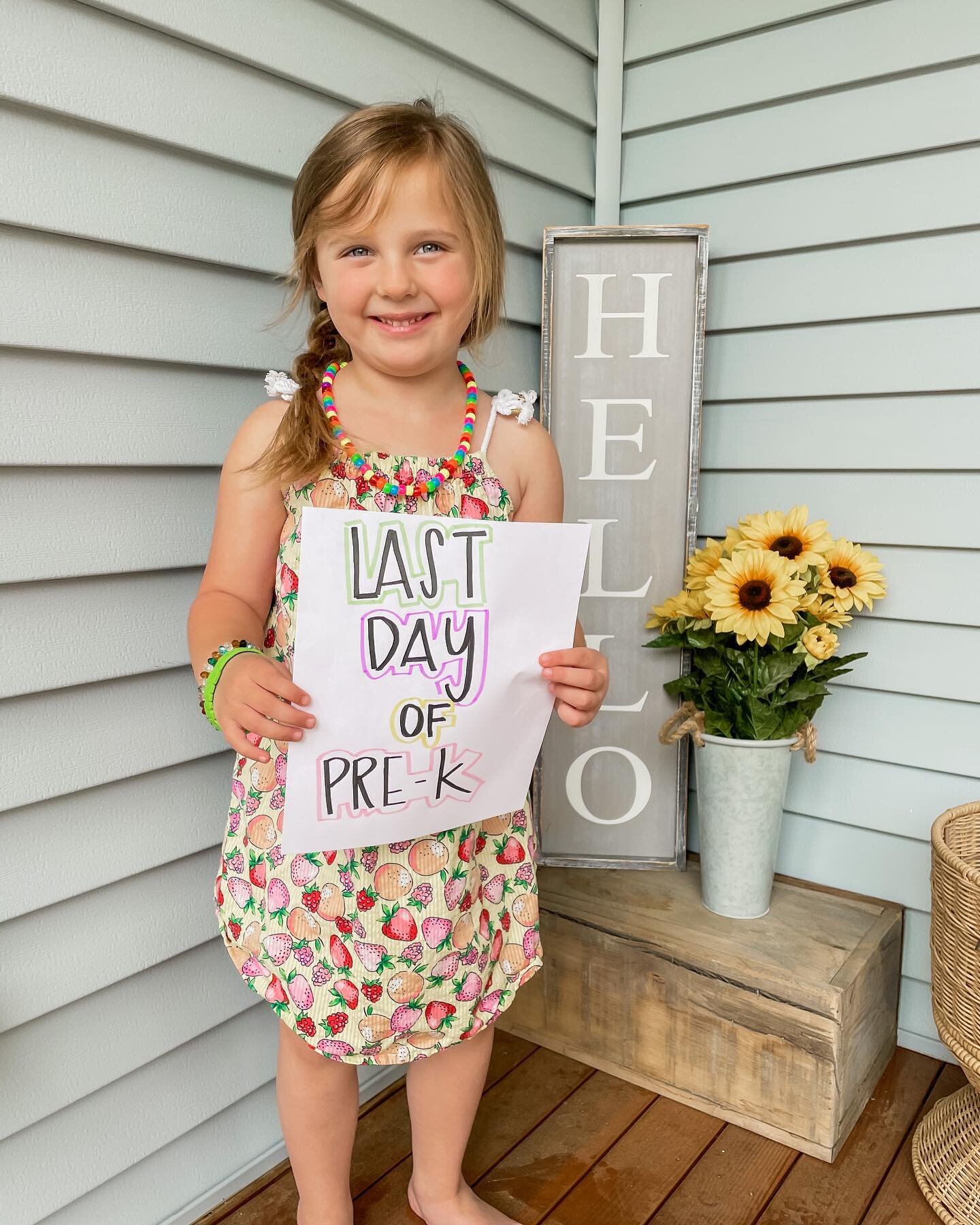 Well Sophie&rsquo;s last day of pre-k was today. We are so proud of her especially with moving across country and starting a new school mid year. She is a true ⭐️ and we love her so much!