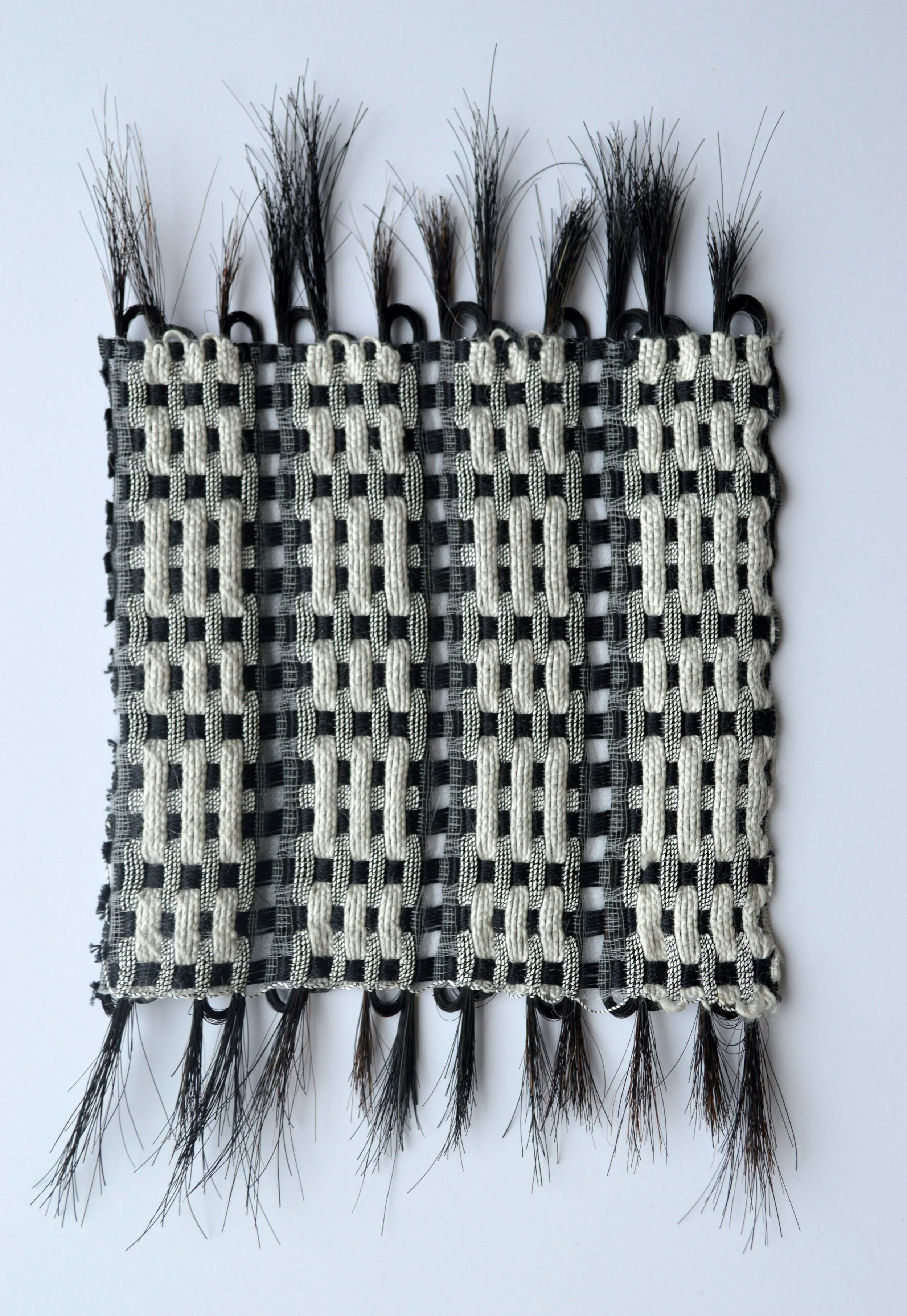 Untitled, 2017; horsehair, wool, silk, monofilament; sold