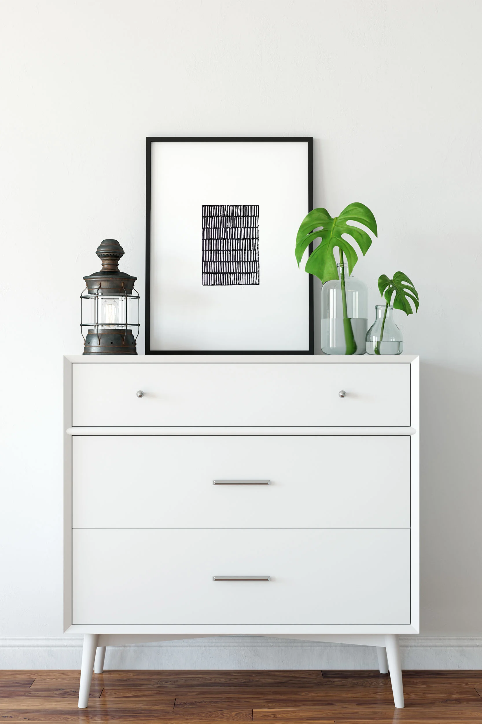 Linocut handmade artprint - I am repeating again - 20x30 cm