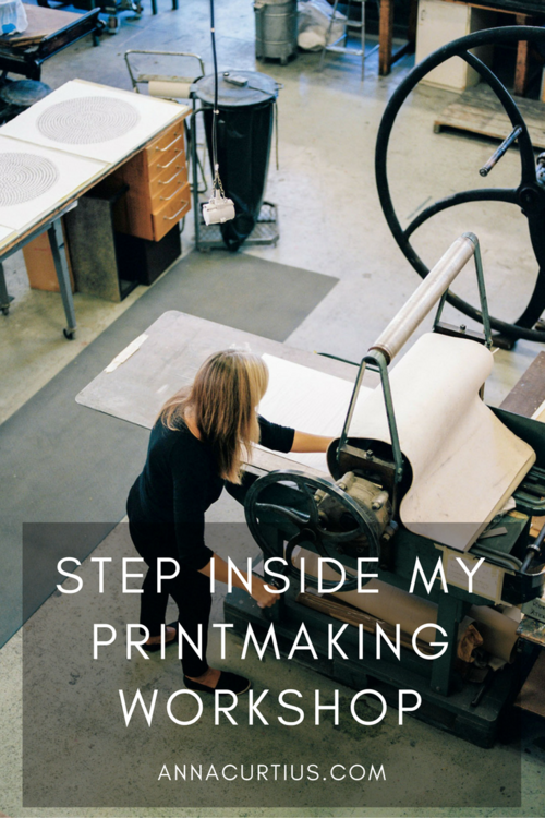 Step inside my printmaking workshop