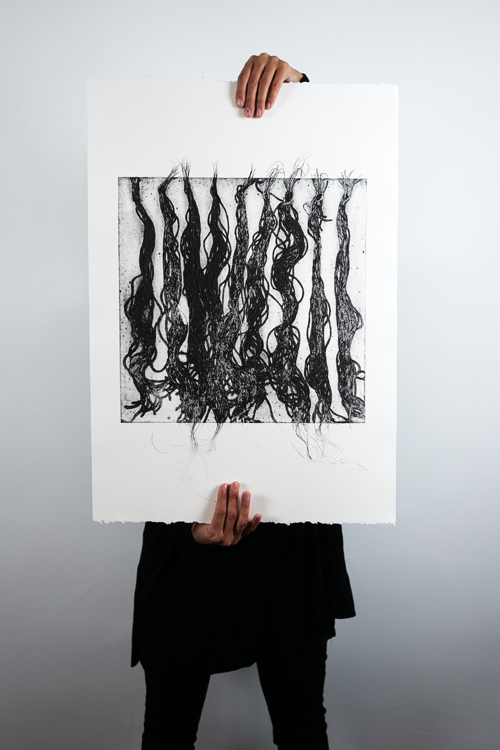 Collagraph Printing - Body Parts for Sale - 07 Hair