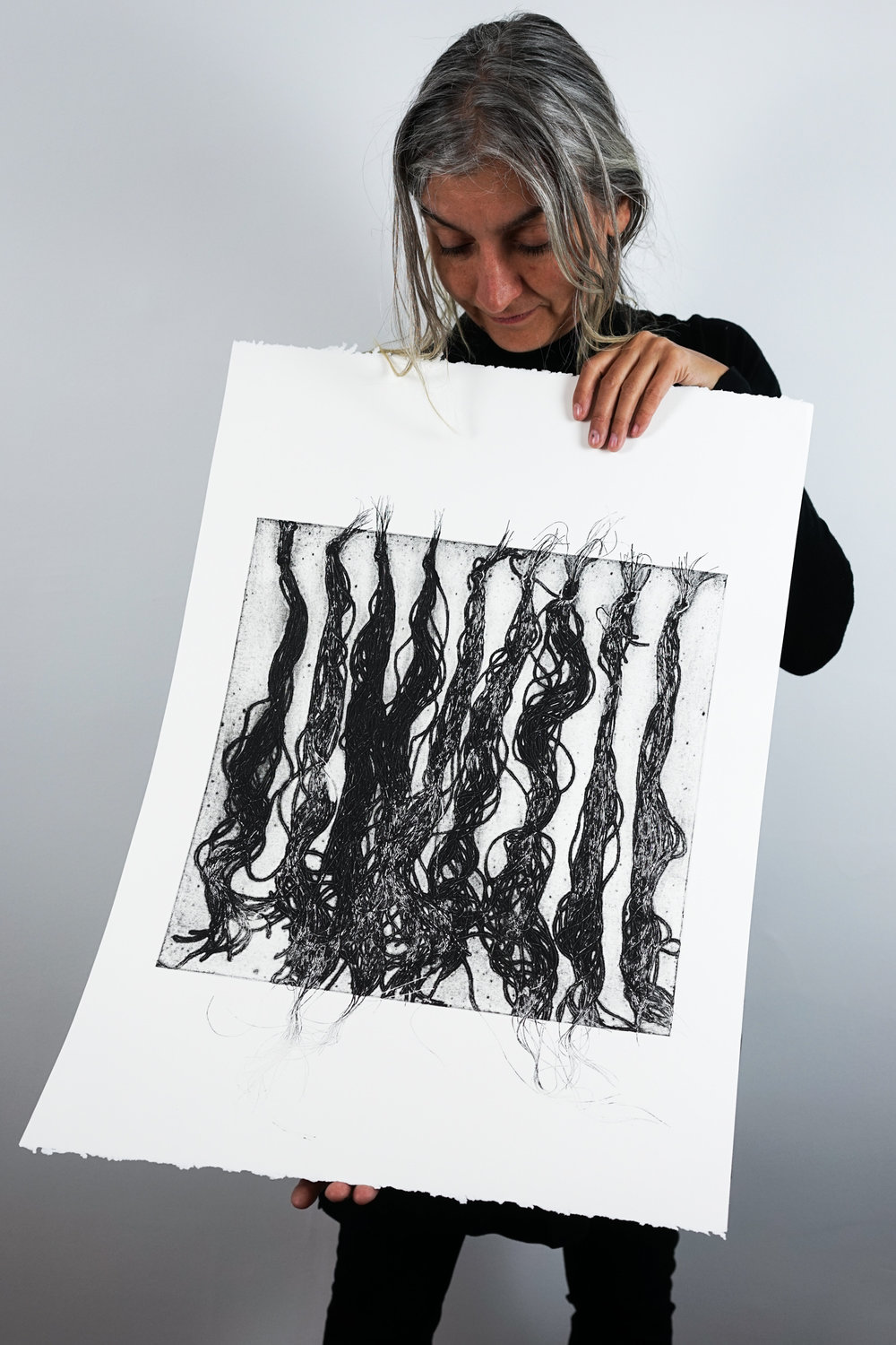Collagraph Printing - Body Parts for Sale - 07 Hair