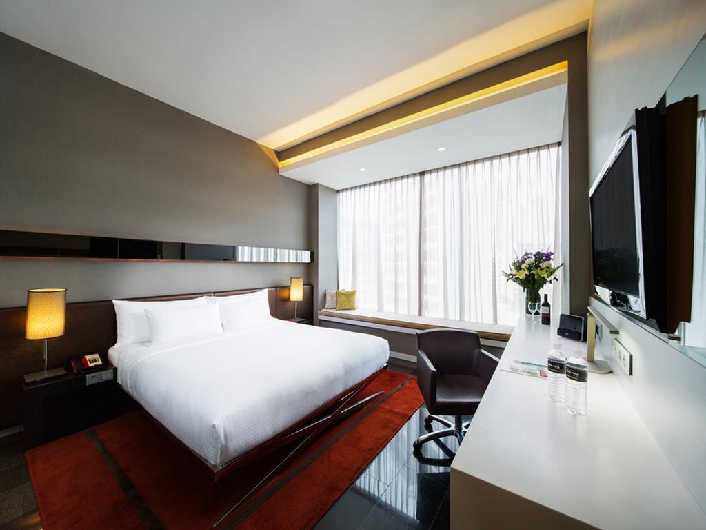 My spacious studio room at Quincy Hotel