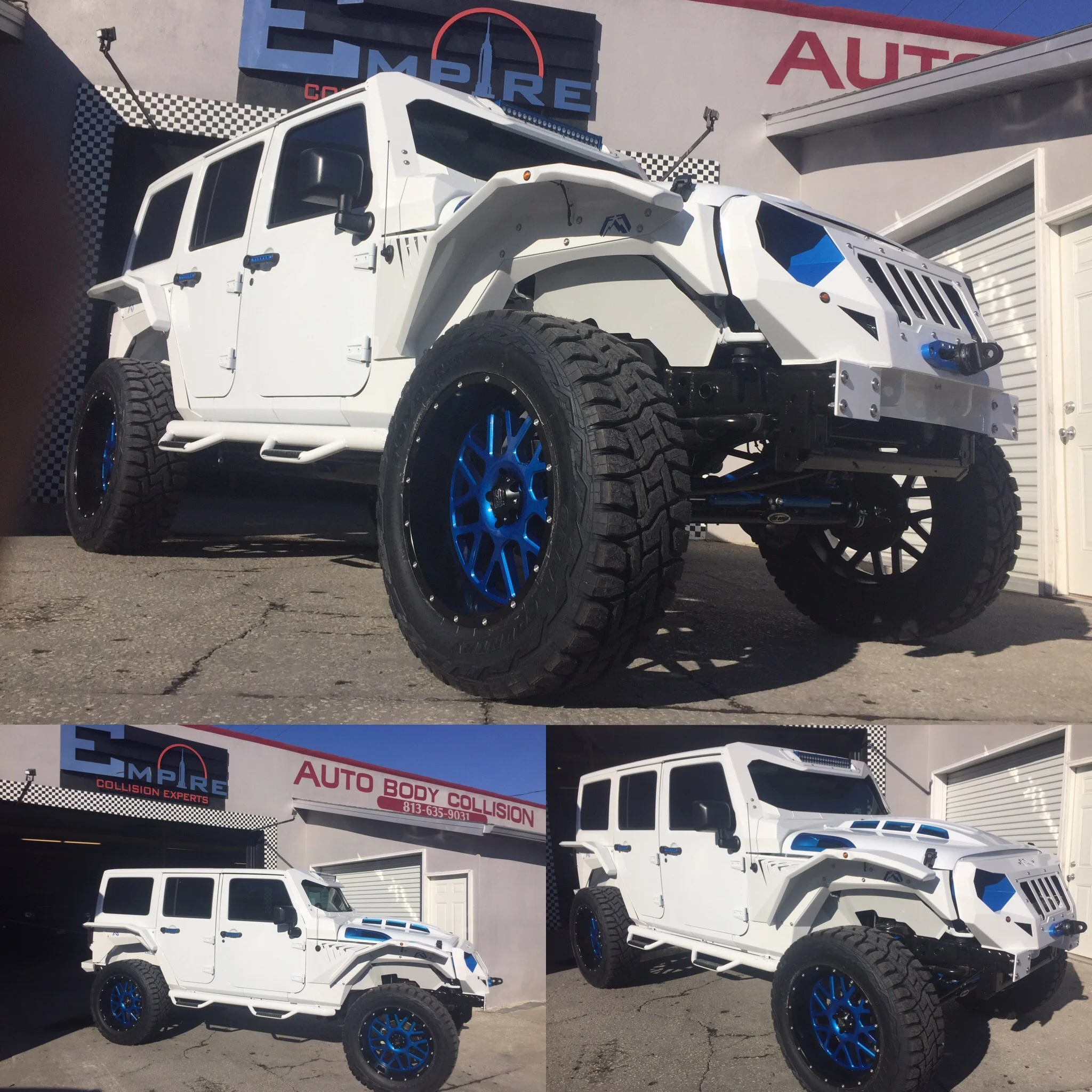 White Custom Jeep Wrangler 2 — Empire Collision Experts
