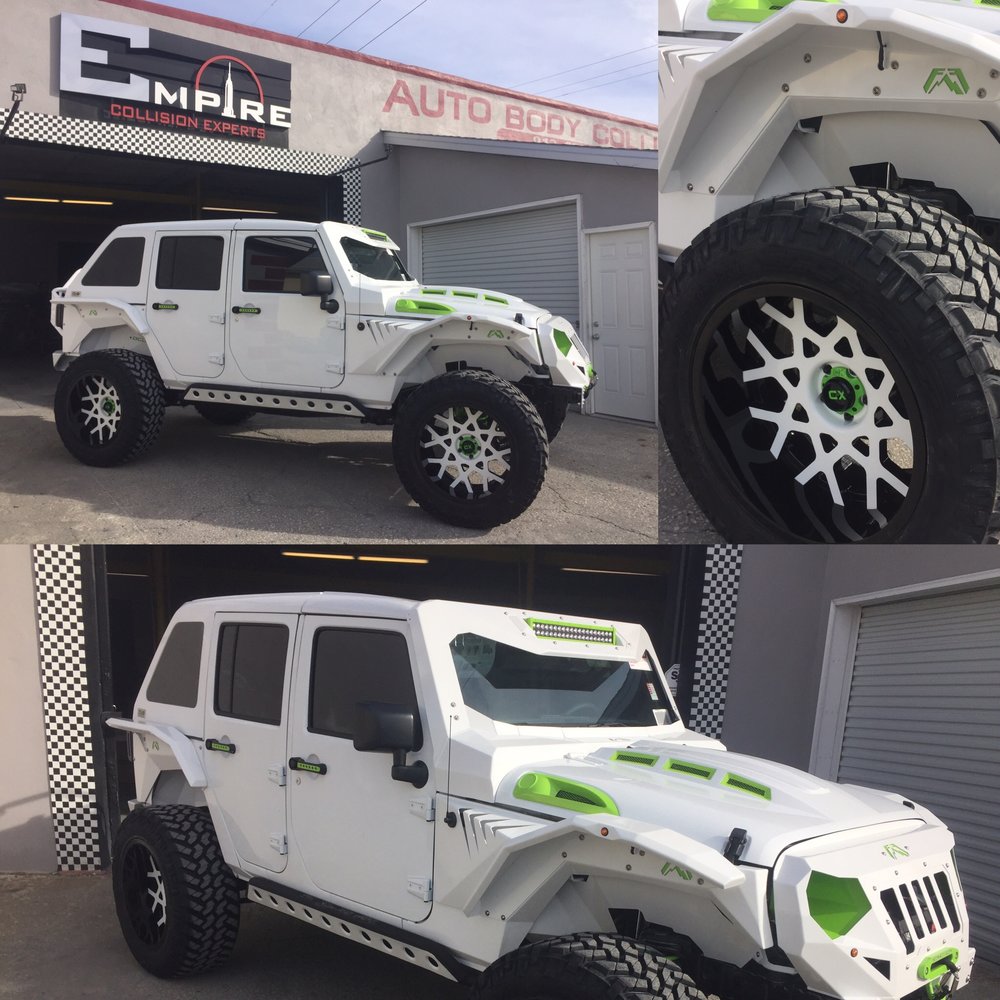 White Custom Jeep Wrangler #3 — Empire Collision Experts White Custom Jeep Wrangler #3 — Empire Collision Experts