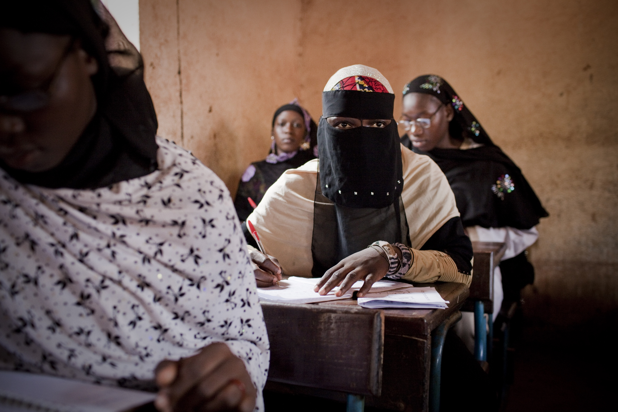  Bamako, Mali. OCTOBER 2013. A co-ed Islamic school in Bamako, Mali. Mali, a predominantly Muslim country, has been known for it�s vibrant culture, rich ancient Islamic history, religious tolerance and joyful music and dance. Yet much of this culture