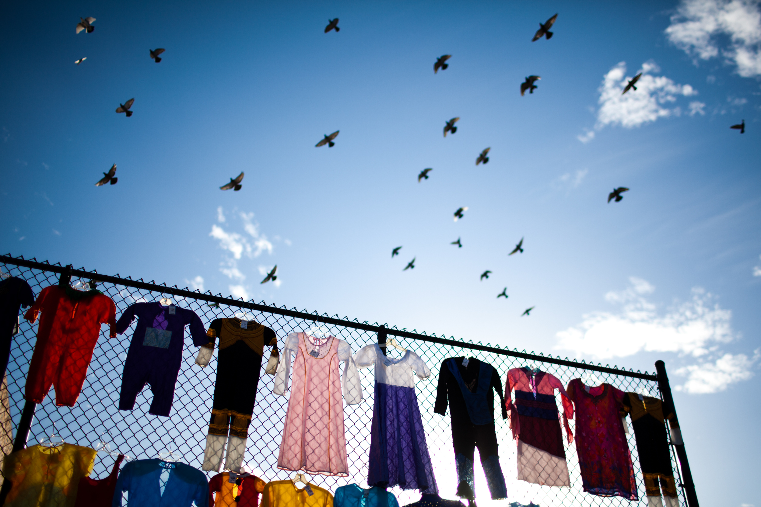  A thirft store sells used clothing in downtown Fresno, California. 