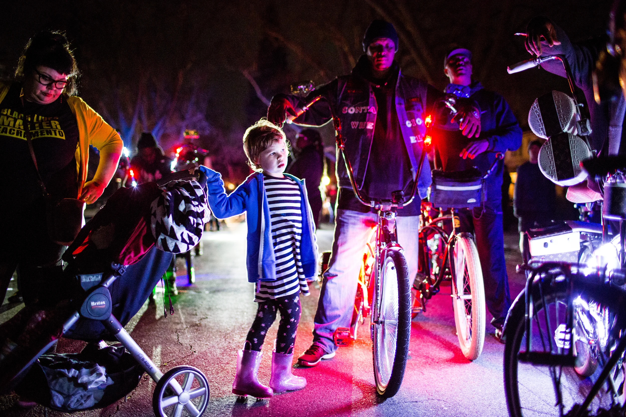 Protestors march through a wealthy East Sacramento neighborhood known as the "Fab Forties" to protest the Sacramento County District Attorney's decision to not charge the officers who shot an unarmed Clark in 2018. Sacramento Police ended the evening by arresting 84 peaceful protestors.