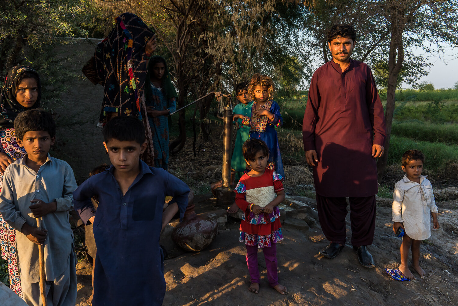  Hindu villagers draw water from a hand pump on Tuesday, October 8, 2019 in the Thar desert village of Rano Rahimoo, Sindh, Pakistan. Polluted groundwater has caused an epidemic of kidney problems in the village of 150 people. 