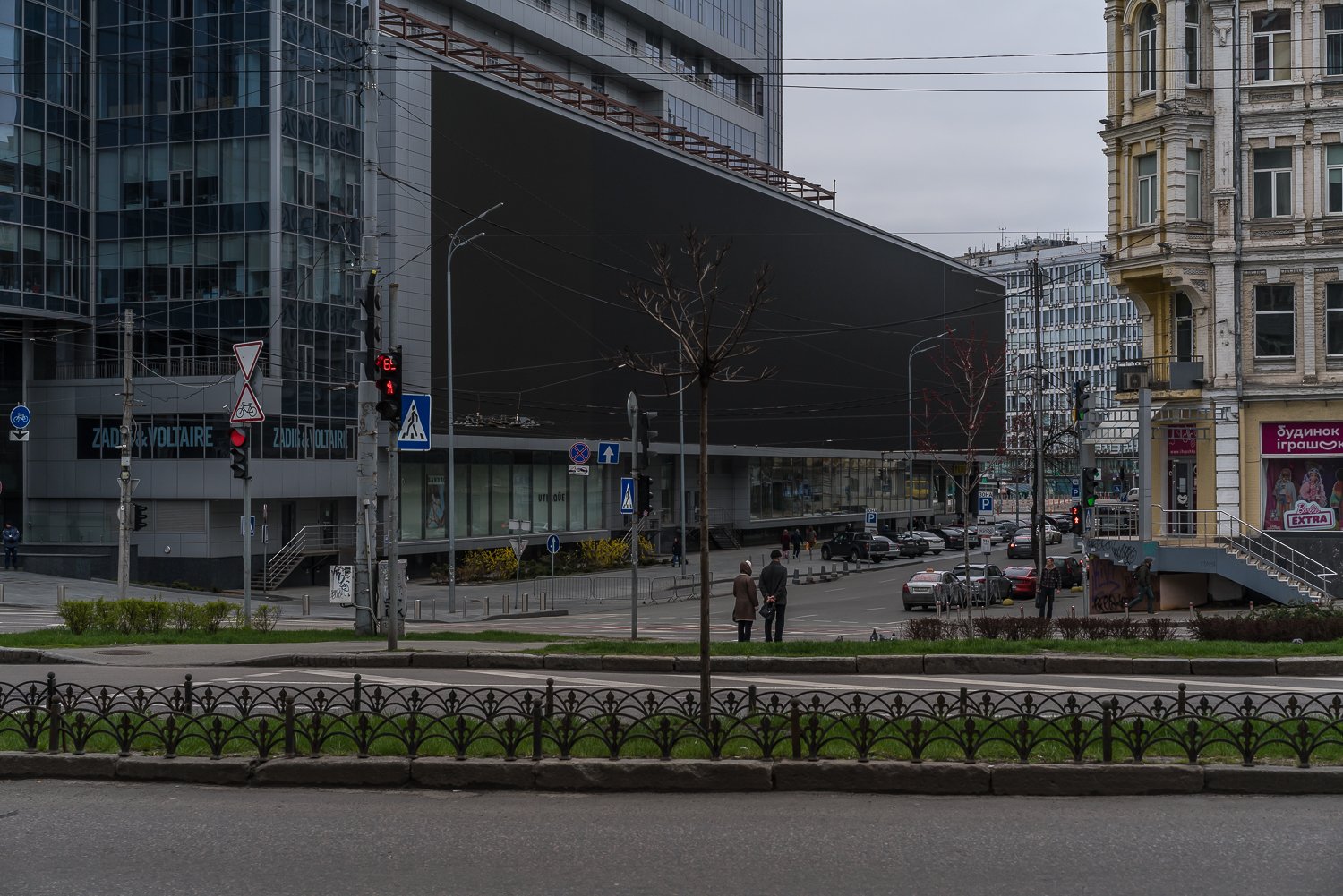  The city center near the Gulliver shopping center on Wednesday, April 20, 2022 in Kyiv, Ukraine. 