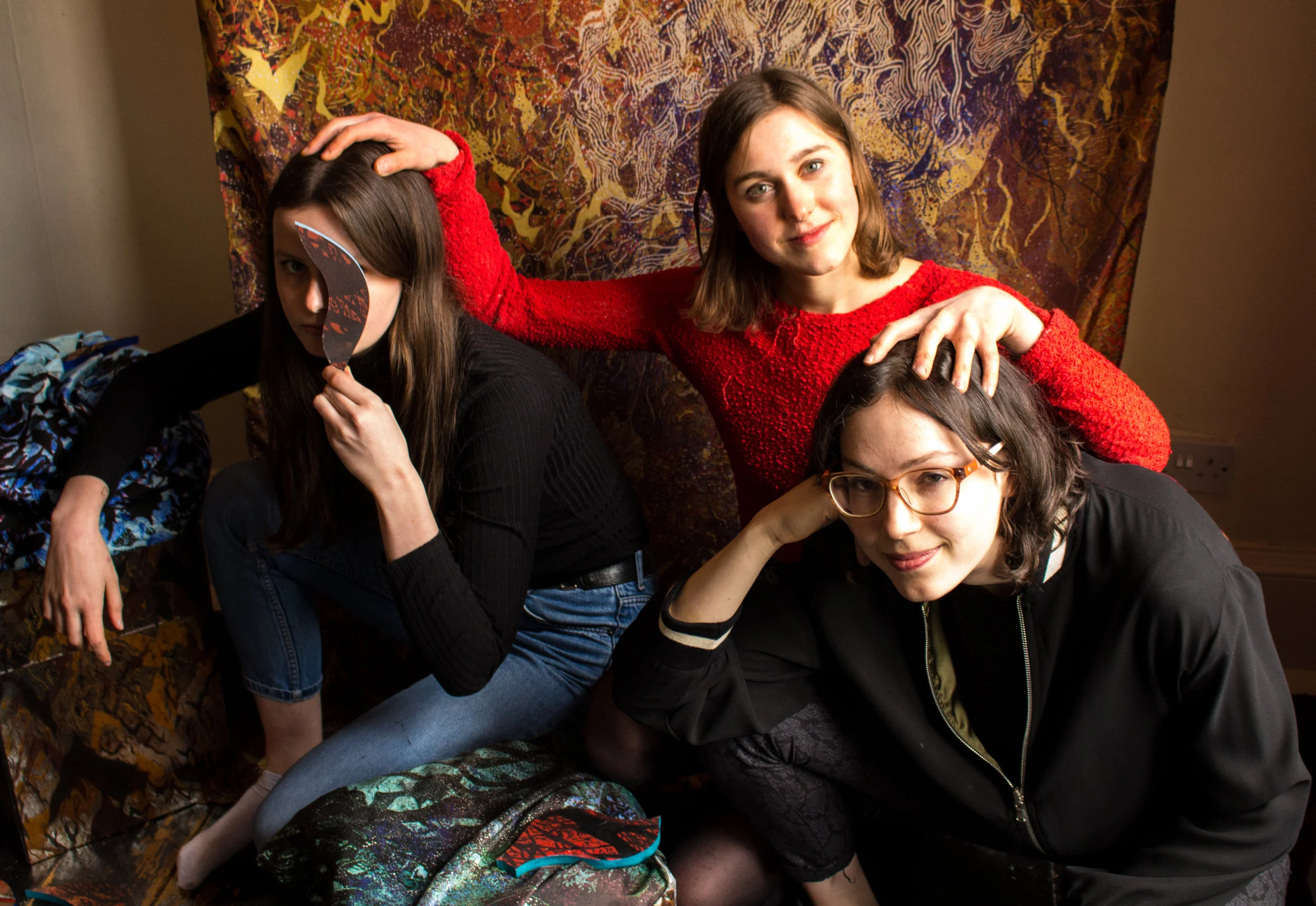 Myself, Lucie and Sarah amongst Lucie's work.